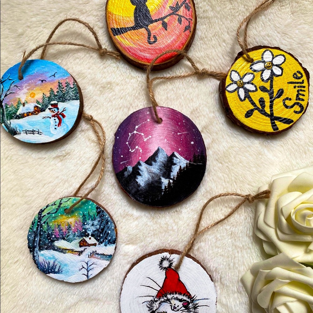 Wood slice ornament